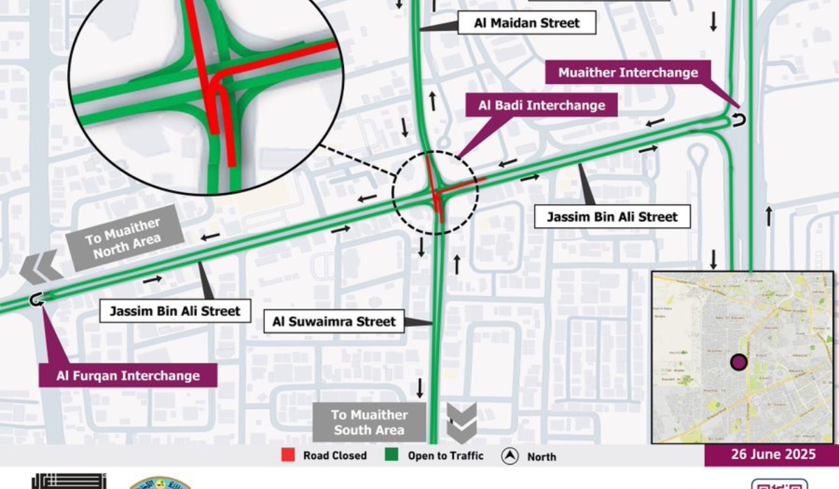 Al Badi Interchange to Temporarily Close for One Month Starting July 1